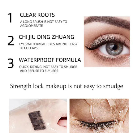 4D Mascara Ultra Long Lasting Mascara Waterproof Mascara Liquid Fiber Mascara Non-adhesive Naturally Slender Non-smudged Makeup