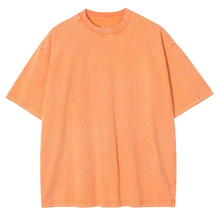 Summer Cotton Washed Women T-Shirts Hip Hop Loose Tee Shirt All-Match Fashion Short Sleeve Comfortable Multicolor Female Tops