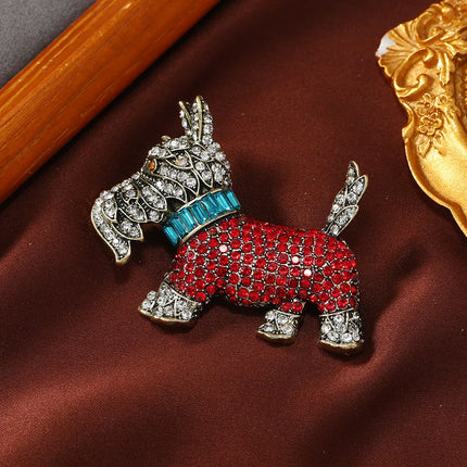 Baroque Luxury Beautiful Puppy Animal Design Brooch for Men and Women, JewelryAccessories, WeddingHolidayPartyCoupleSurpriseGift