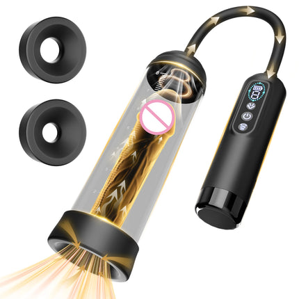 Automatic Penis Pump Trainer Male Suction Exercise Machine 6 Suck Masturbator LCD Sucking Vacuum Penis Enlarger Sex Toy for Men