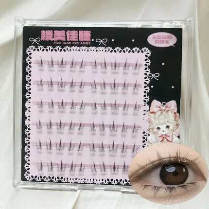 No Glue Need Sunflower Bottom Eyelashes Individual Lower Lashes Cluster Self-adhesive Natural Comic Under Eyelash Extension