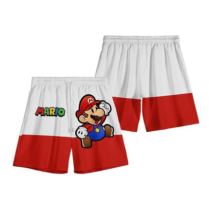 Summer Mario Shorts, Men's Beach Pants, Casual Pants, Luigi Kuba Thin Style with Everything Around The Summer Style