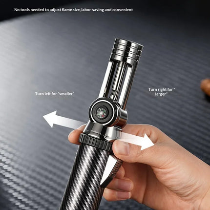 Super Large Firepower Folding High Temperature Spray Gun Lighter Metal Belt Compass Windproof Outdoor Barbecue Camping Lighter