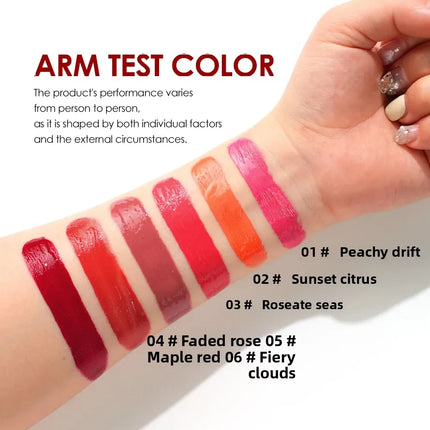 6 Color liquid powder blusher is durable and natural, easy to mix, light in texture, suitable for all skin colors, and suitabl