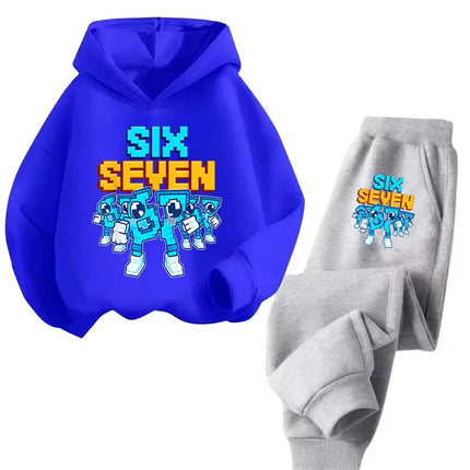 Six Seven Print Kids Hoodies Sets Italian Brainrot Steal A BrainRot Trucksuit Children's 67 Korean Sweatshirt Girls Boys Clothes