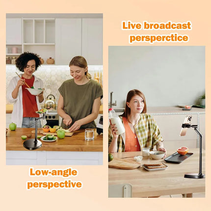 New Multi Functional 360 ° Adjustable Desktop Phone Stand Live Streaming Stand Video Recording Overhead Phone And Tablet Stand
