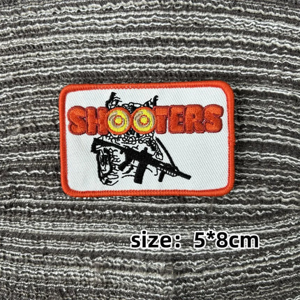 Cat Patch Embroidery on Clothes Cute Animal Morale Badge Tactical Equipment Hook and Loop Patches Backpack Stickers