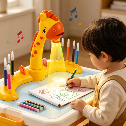 Electric Deer Projection Drawing Board Multi-Functional Writing Board Learning Drawing Can Erase Coloring Educational Toys