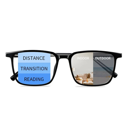 Photochromic Progressive Multifocus Computer Reading Glasses  Transition UV Sunglasses Anti Glare Sun Reader for Women Men