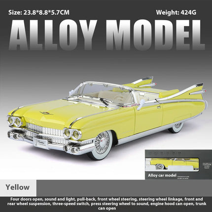 1:24 retro luxury convertible sports car alloy model, exquisite desktop ornaments, best collection for car model enthusiasts
