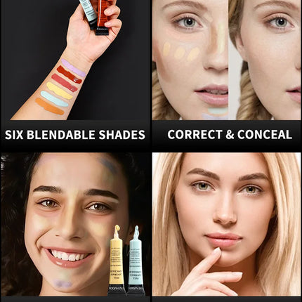 Full Coverage Waterproof Liquid Concealer LongLasting Oil Control Green Purple Orange Contour Matte Nude Facial Concealer Makeup