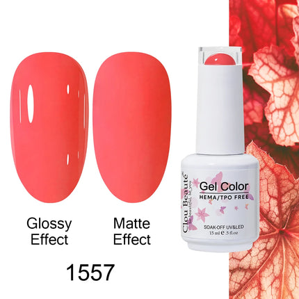 Clou Beaute 15ml HEMA TPO FREE Color Gel Nail Polish Nude Pink Red Green Collection Nail Gel Polish Glitter Soak Off UV LED Gel
