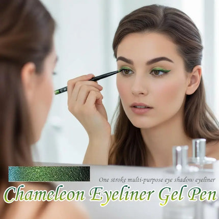 Glitter Aurora Eyeliner Pen Multi Chrome Eye Liner Lasting Shiny Metallic Eyeshadow Lying Silkworm Green Purple Makeup Pigment