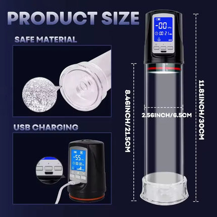 Automatic Penis Pump Suction Vacuum Male Masturbation Penis Extender Dick Erection Enhancement Trainer Adult Sex Toys