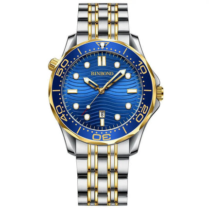 BINBOND Top Brand Luxury Sea Horse Series Watch Men's Business Quartz Watch Luminous Waterproof Sports Men Fashion Design Watch