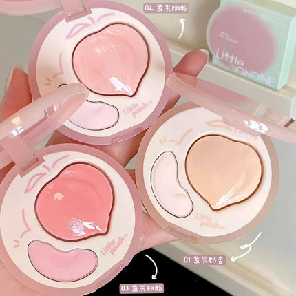 Little Ondine Cosmetics Double Effec Combination High Gloss Powder Blusher Plate Facial Repair Multi-purpose Brighten Makeup