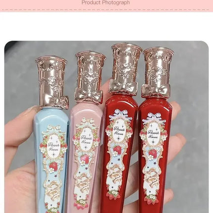 Flower Knows Strawberry Rococo Series Cloud Lip Cream Lip Gloss Long Lasting Velvet Lip Tint Lipstick for Women Cosmetic