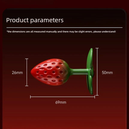 1pcs, Strawberry shaped metal anal plug, butt plug, dildos, adult women toys, adult men toys, adult pleasure, sexual wellness