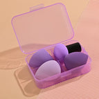 3 eggs with mushroom head powder puff [Purple]]