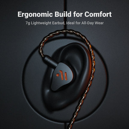 Fosi Audio IM4 Hifi Wired Earphones Open-Back Dynamic Drivers IEM Headphones For Music Monitoring Gaming Earbuds