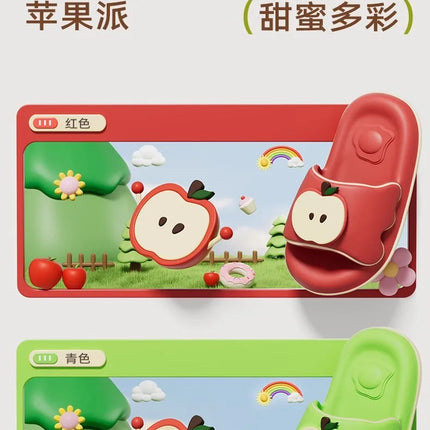 Cute Red Apple Slippers Slides Shoes Adults Fashion Fruit Mules Shoes New Woman Soft EVA Non Slip Comfort Home Slippers Women