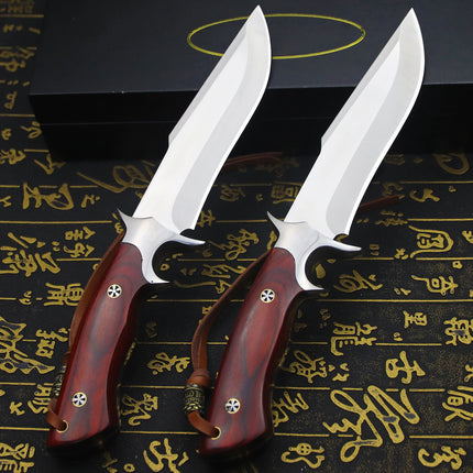 M390 steel outdoor knife, full Tang integrated steel, high hardness straight knife, portable, durable self-defense camping knife