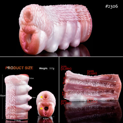 FAAK Color Mixed Ultral Soft Male Masturbator Silicone Fantasy Pussy Anal Stroker Erotic Fetish Stimulation Sex Toy for Men