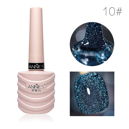 10ml Glittering Diamond Nail Polish Gel Fashion DIY Dandy Broken Diamond Gel Nail Art Semi Permanent Nail Varnishes Manicure