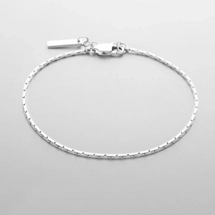 EManco Wire Chain Bracelet Fashion Trend New Personalized Men's White Gold Bracelet Non-Fading Color Wholesale Jewelry