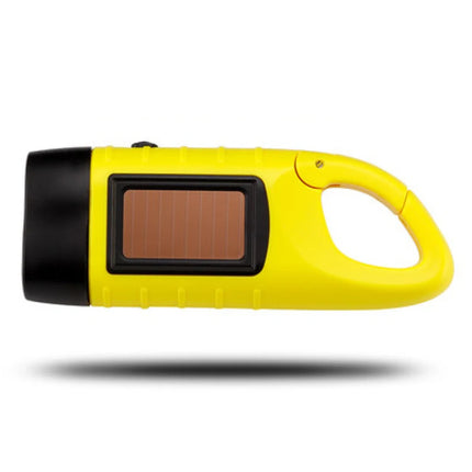 Solar Flashlight Portable Outdoor Hiking Hand Crank Rechargeable Emergency Camping Lights Multi-functional Emergency Light