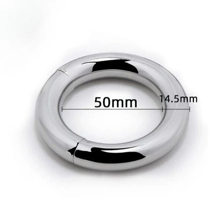 5 Size Metal Penis Ring Magnetic Ball Stretcher Silver Cock Ring Weighted Exercise Scrotum Pendant Bondage Sex Toys For Men
