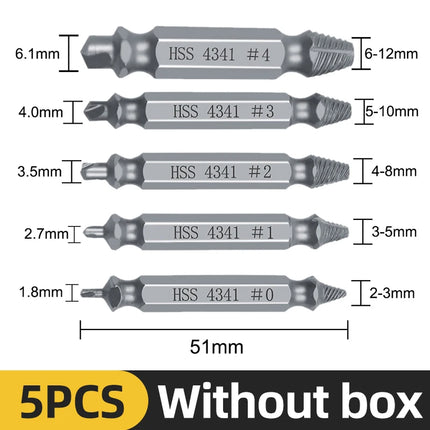 TOOLEYE Damaged Screw Extractor Set Center Drill Bit Set Woodworking Tools Broken Bolt Extractor Bolts Screws Remover Extractor