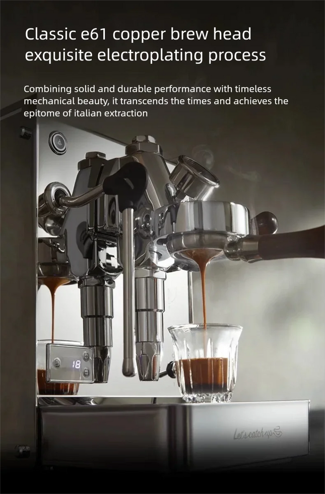 【New Arrival】Gemilai 3038A White Whale Semi-Automatic Coffee Machine, Compact Home Use E61 Boiler Espresso Machine