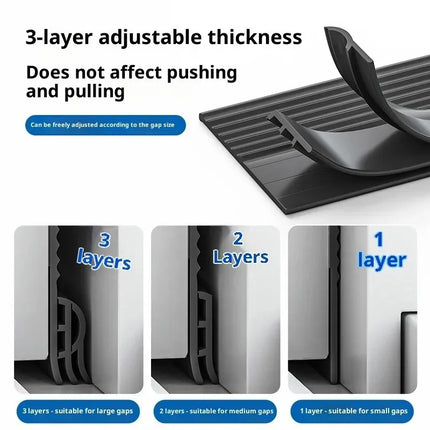2/4M Self Adhesive Window Door Seal Strip Windproof Soundproof Dustproof for Sliding Glass Doors Windows Insulation Easy Install