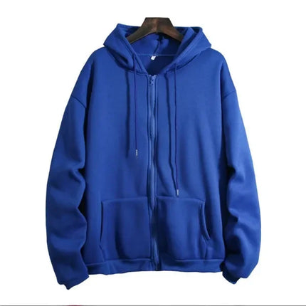 Loose-Fit Hooded Sweatshirt Women's Clothing Autumn Winter Plus Size Zip-Up Cardigan Top Wholesale Foreign Trade