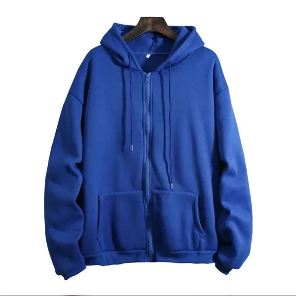 Loose-Fit Hooded Sweatshirt Women's Clothing Autumn Winter Plus Size Zip-Up Cardigan Top Wholesale Foreign Trade