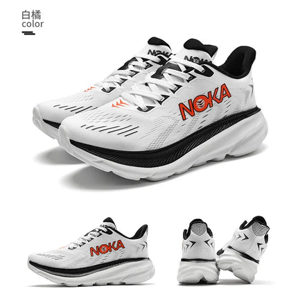 Men's Running Shoes Jogging Breathable Mesh Cushioning Non-Slip Outdoor Luxury shoes Couple Trainer Race Sneakers Off-road Shoes