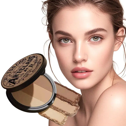3color Original Repairing Powder Plate Too Cool For School Art ClassBy Rodin Brown Shading Contour For Cheek Nose Facial Makeup