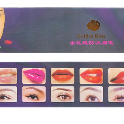 Long Lasting Waterproof  Eyebrow Pencils Peel Off  Red Lip Pencil Set For Microblading Permanent Makeup Pen Eye Liner Gel Pen
