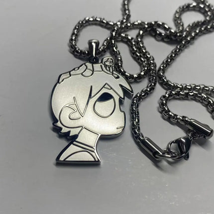LI UZI Exquisite Fashion Stainless Steel Pendant Necklace Hoodie Accessories Personality Hip Hop Style Charm Jewelry Necklace