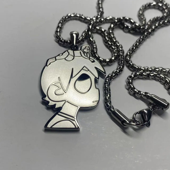 LI UZI Exquisite Fashion Stainless Steel Pendant Necklace Hoodie Accessories Personality Hip Hop Style Charm Jewelry Necklace