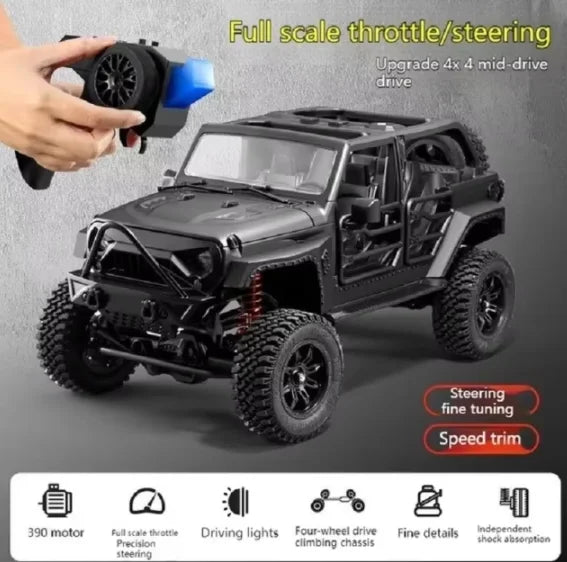  MN128 Full Scale RC CAR Model Remote Control Car Wrangler Jeep 4WD Climbing Car Simulation Off Road Vehicle Toy