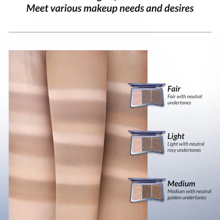Kaleidos Contour Highlighter Palette Powder Matte 3 Colors Natural Contouring High Glow Nose Shadow Lasting Face Brighten Makeup