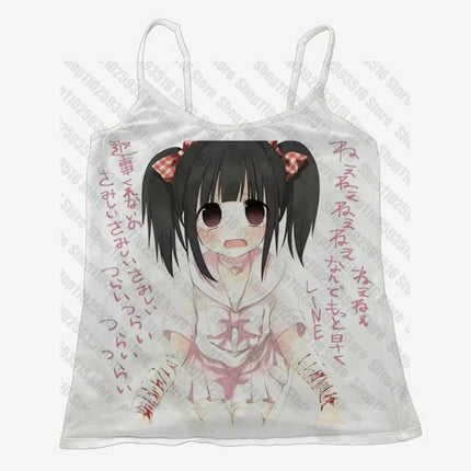 Cute Tops Sexys Grunge Clothes Y2k Vintage Top Women Aesthetic Crop Top Woman Emo Trashy Y2k 2000s Tanks & Camis Summer Harajuku