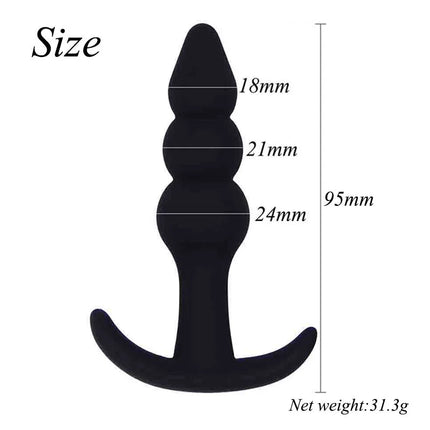 5pcs/Set Anal Plug Beads Soft Silicone Anal Butt Plug Stimulator Adult Sex Toys for Men/Women Prostate Massager Anal Trainer ﻿