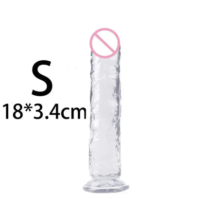 Cheap Women Erotic Anal 5 Colors Big Transparent Dildo Suction Cup Jelly Dick Sex Toys Soft Clitori Vaginal Masturbators Penis