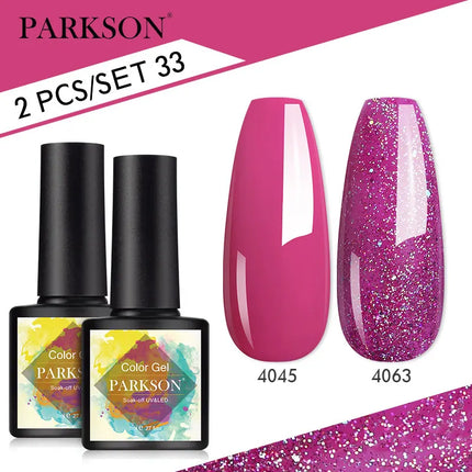 Parkson 2/3pcs Matte Top Coat Gel Nail Polish Kit Base Top Coat Set UV LED Nail Art Manicure Polish Primer Soak Off Nail Gel Set