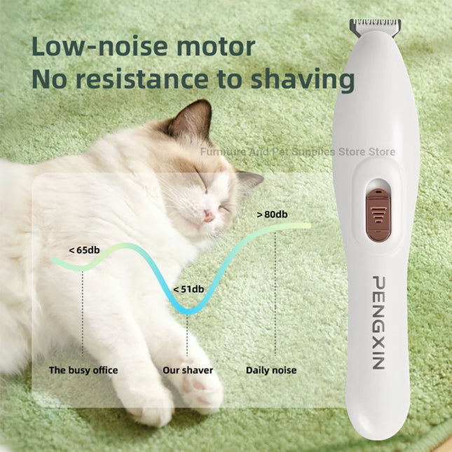 New Dog Cat Rabbit Pet Foot/Face/Hip/Ear/Claw Trimmer Dog Electric Groomer Cat Claw Hair Low Noise Electric Clipper
