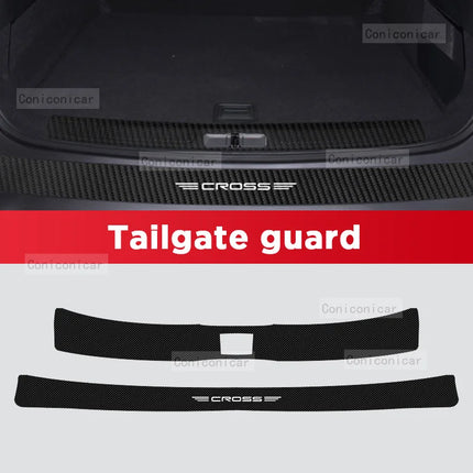 For TOYOTA COROLLA CROSS 2022-2024 Car Door Sill Scuff Plate Pedal Decor Carbon Fiber Waterproof Protector Sticker Accessories