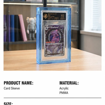 Acrylic Graded Card Display Case for PSA BGS Slabs – Clear Protective Trading Card Holder Stand for Pokémon, Sports Cards & Coll